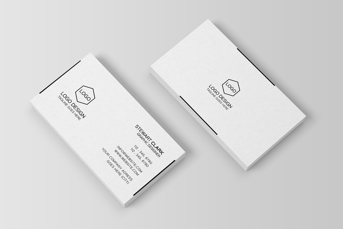 Simple Minimal Business Card Design, a Business Card Template by Shahjhan (Photo 3 of 3)