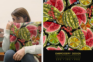 Watermelon And Red Currant Pattern