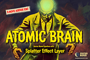 Atomic Brain Horror Font, a Handwritten Font by Paper Moon Graphic Supply (Thumbnail 1 of 13)