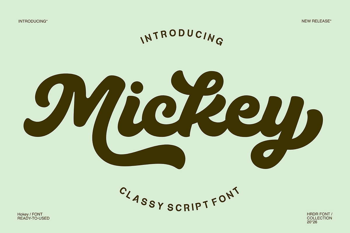Mickey - Classy Script Font, a Script Font by HRDR (Photo 1 of 12)