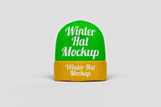 Winter Hat Mockup - 8 views, a Hat Mockup by Illusiongraphic (Thumbnail 3 of 19)