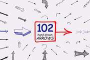 102 Hand drawn arrows., an Object Graphic by Olgaart (Thumbnail 1 of 5)