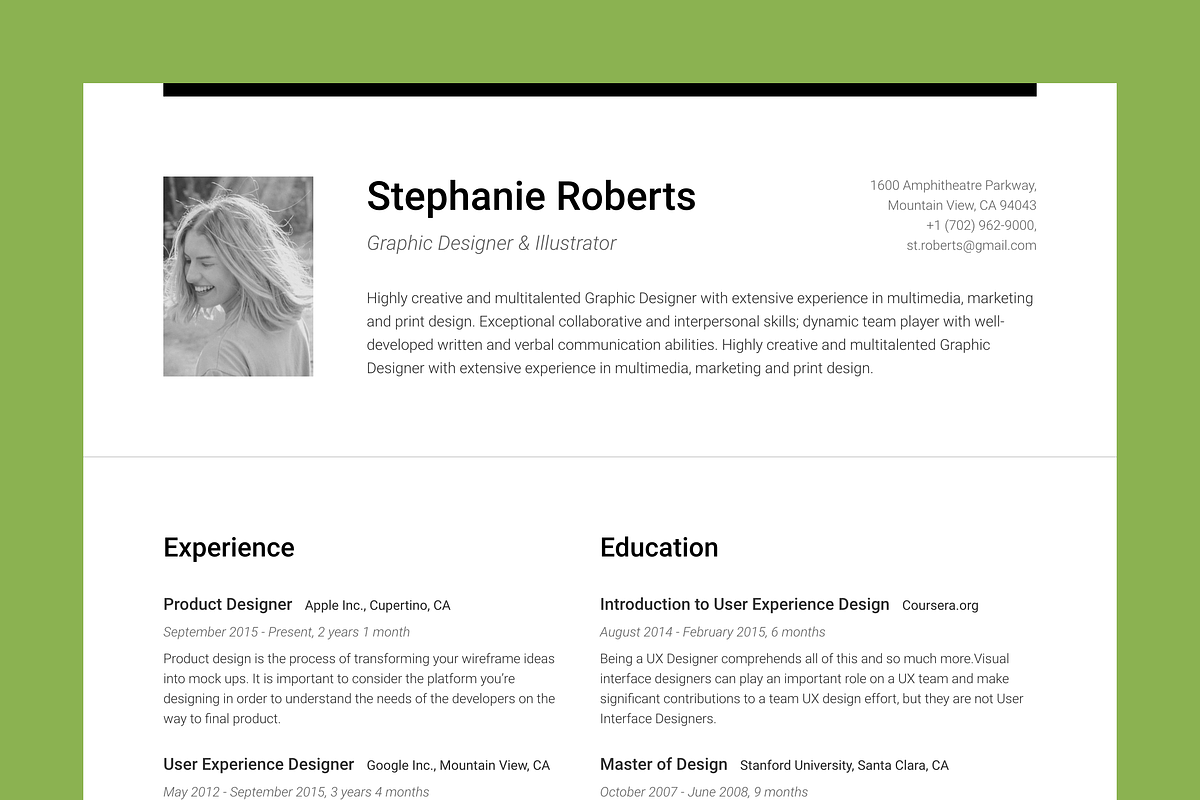 Big Set of Professional Resumes 1, a Resume Template by DEFNST (Photo 5 of 14)
