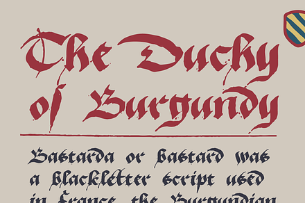 The Duchy Of Burgundy Bastarda, a Blackletter Font by kaer_shop