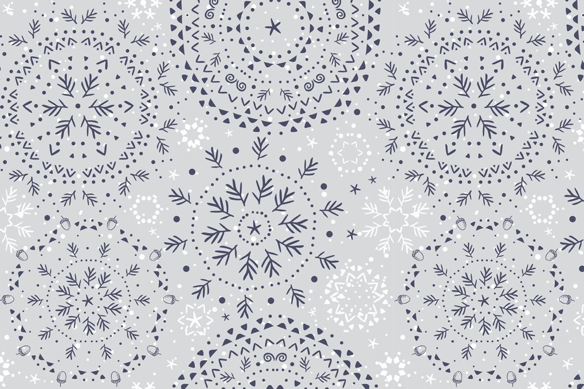 Seamless pattern with snowflakes, a Pattern Graphic by JulianArt (Photo 4 of 7)