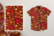 Asian Red Dragon Seamless Pattern, a Pattern Graphic by bazzier_graphik (Thumbnail 4 of 5)