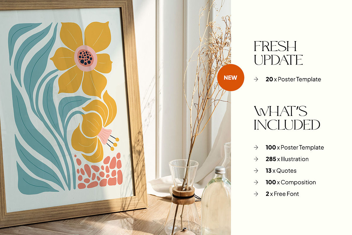Modern Flora | Wall Art Creator, an Object Graphic by Leleka.Store (Photo 4 of 20)