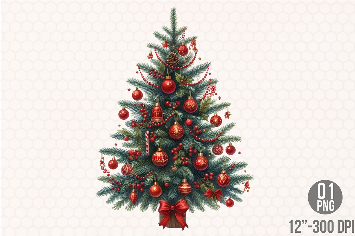 Christmas tree Png, an Illustration by Designking (Photo 1 of 4)