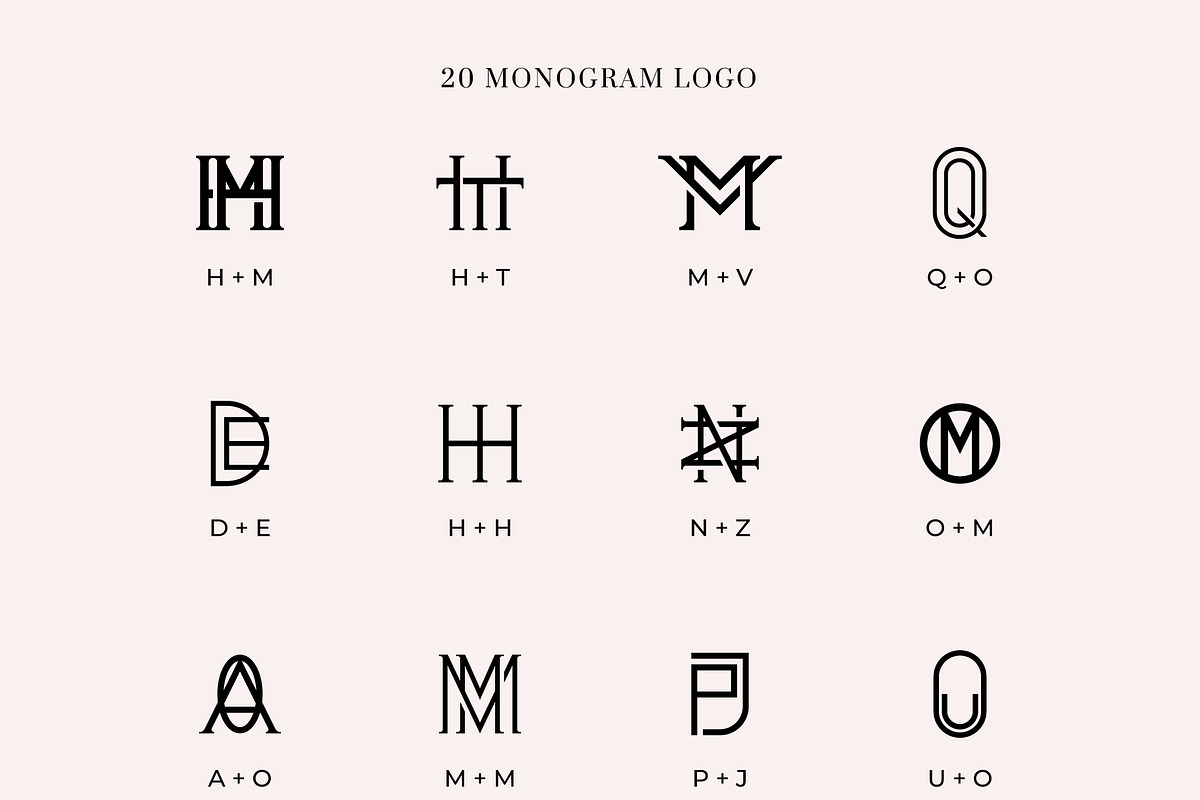 20 Monogram Logo Template, a Branding & Logo Template by Lightsense (Photo 8 of 9)