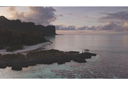 Tropical Maupiti island at sunset, a Nature Photo by Goinyk