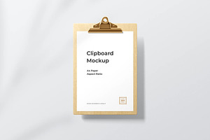 A4 Paper Clipboard Mockup