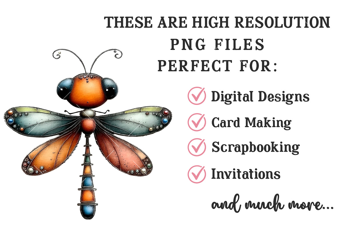 Whimsical Spring Dragonfly Clipart, an Illustration by OK Design (Photo 5 of 6)