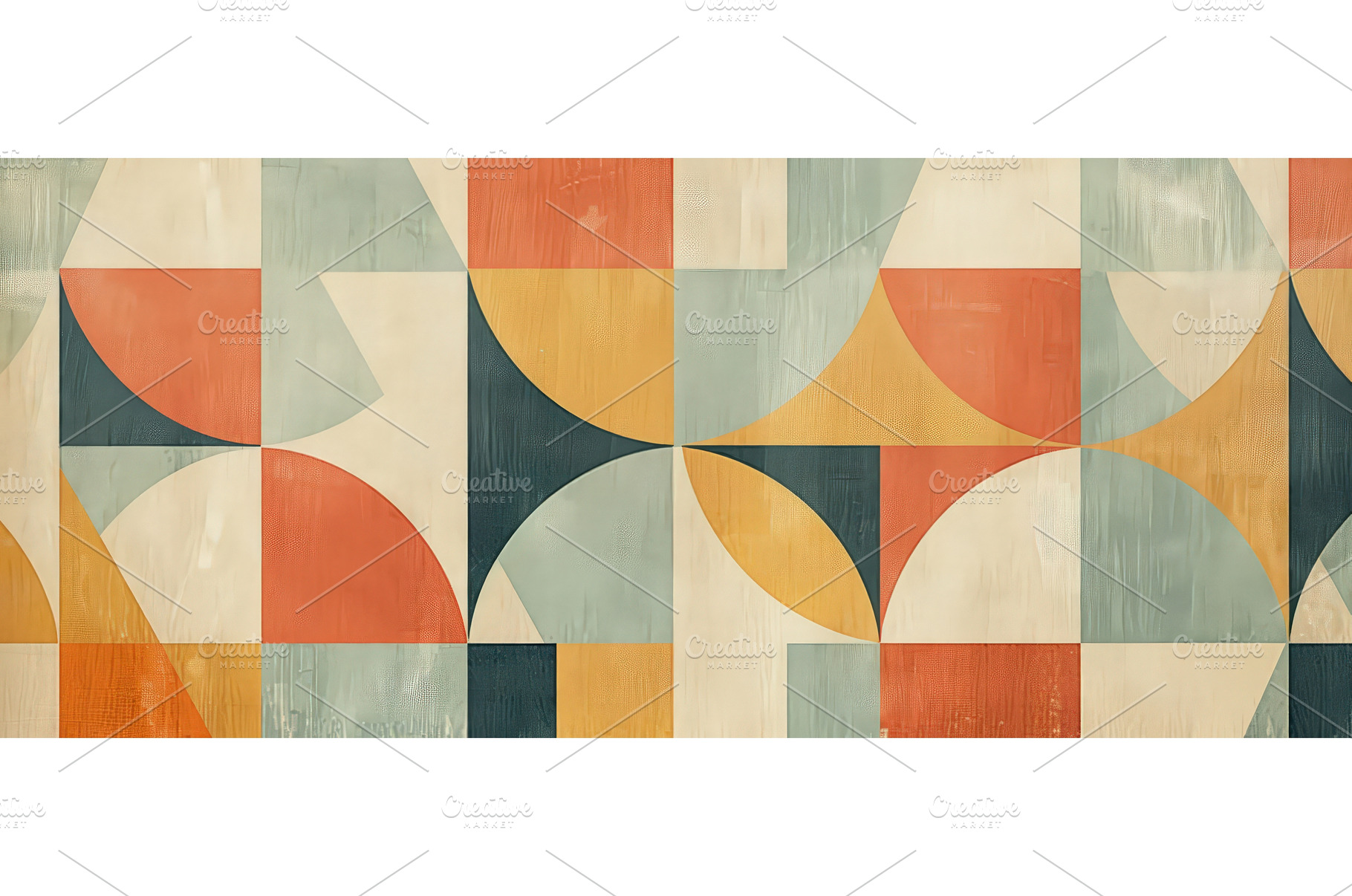 Mid-century retro pattern with muted, an Arts & Entertainment Photo by piter.goskov