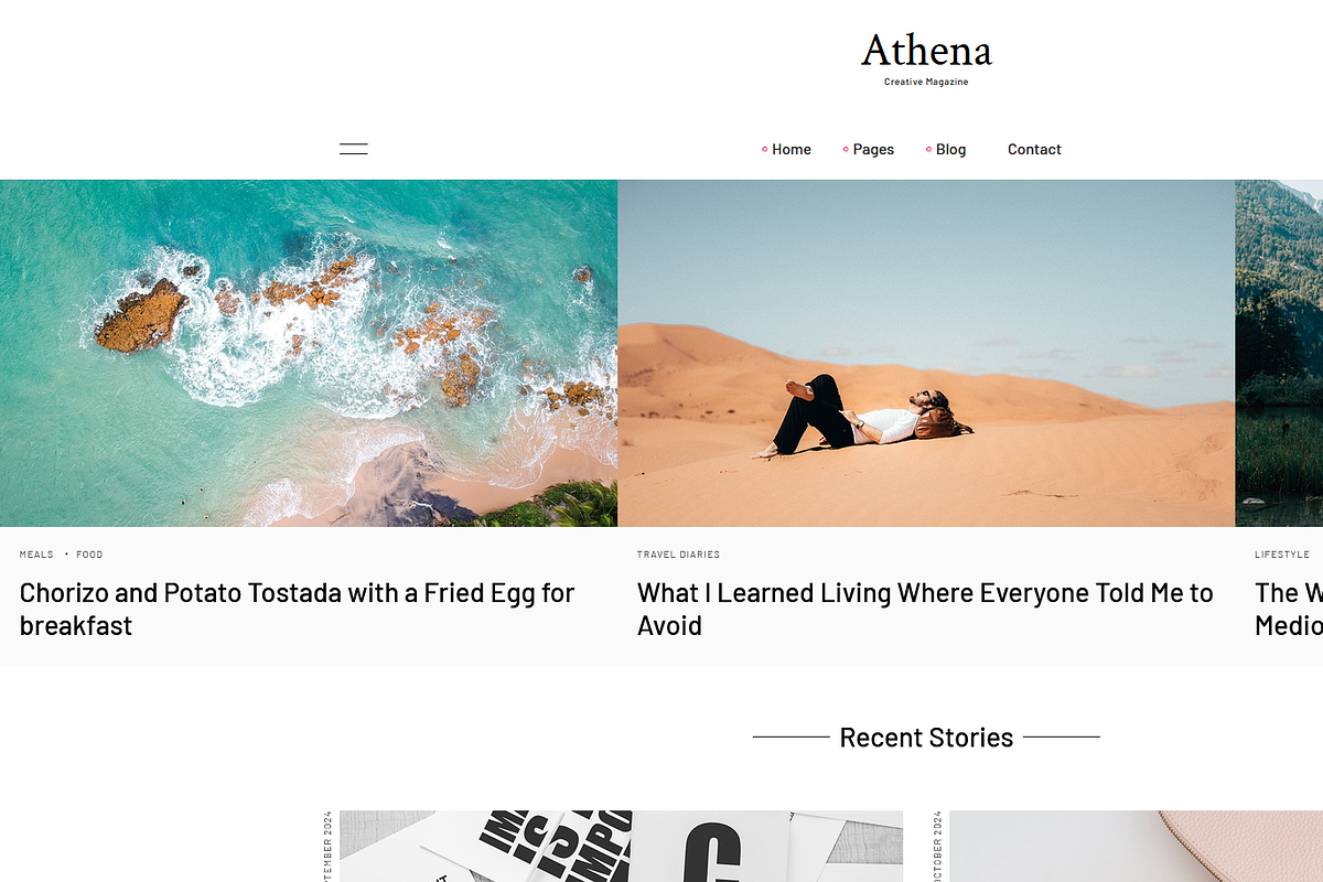 Athena- Minimal Blog NextJS Template, a React Template by AliThemes (Photo 4 of 4)