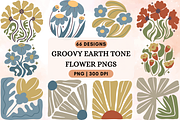 Groovy Earth Tone Flower PNG Set, an Object Graphic by Flourish Spark (Thumbnail 1 of 10)