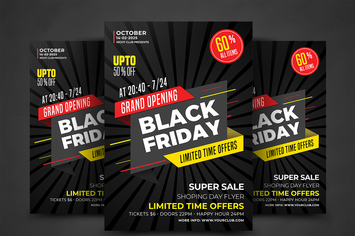 Black Friday Sale Flyer, a Flyer Template by AfzaalGraphics (Photo 1 of 4)