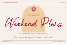 Weekend Plans - Monoline Script