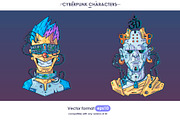 16 Cyberpunk Characters, a Technology Illustration by Andrew_Derr (Thumbnail 8 of 8)
