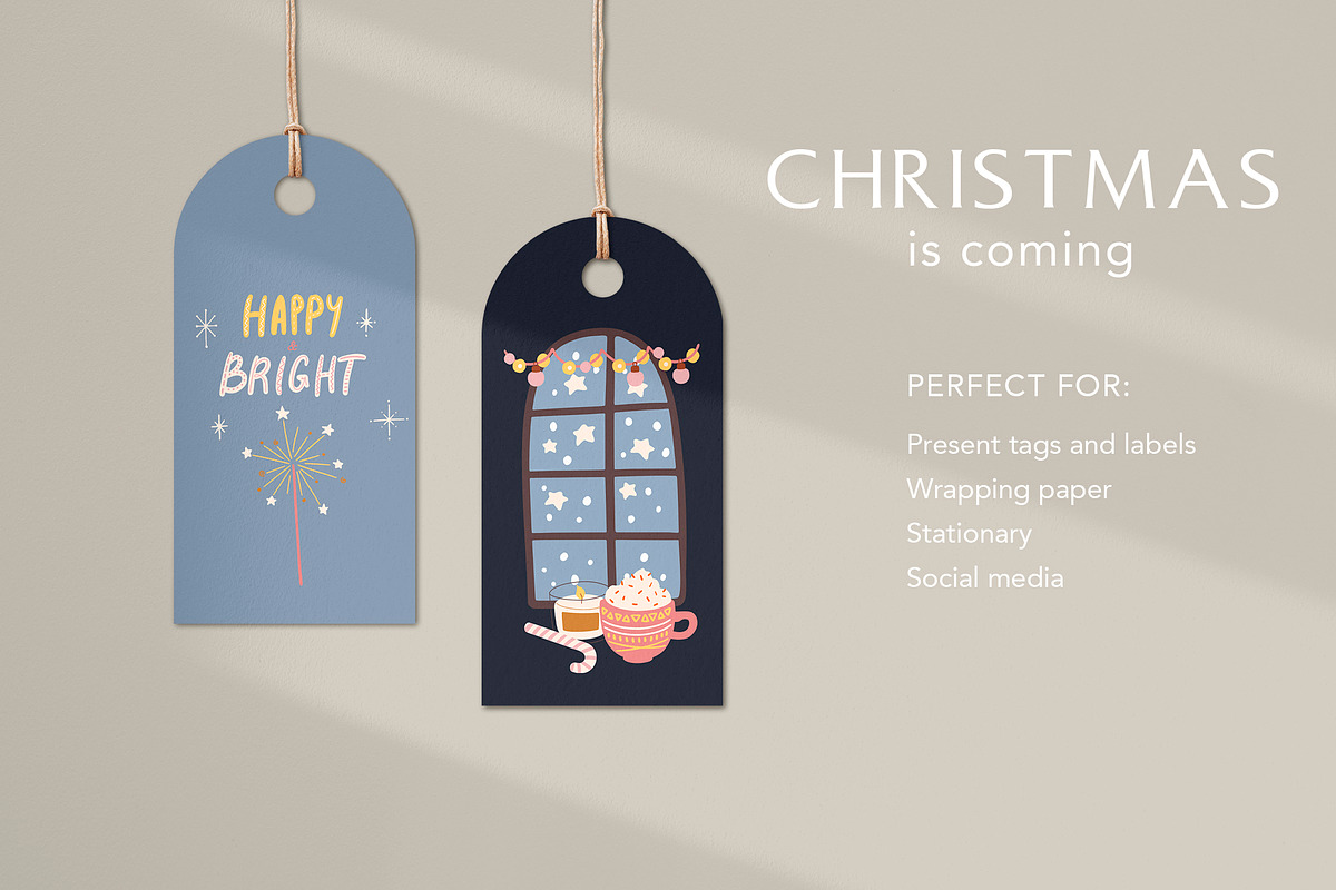 Christmas is coming! Cute cliparts, a Seasonal Illustration by Volha Studio (Photo 3 of 13)