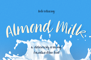 Almond Milk | Creamy Script Font