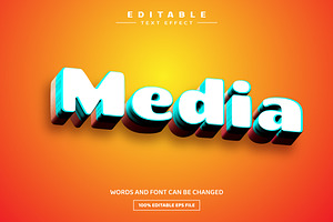 Media 3D Editable Text Effect