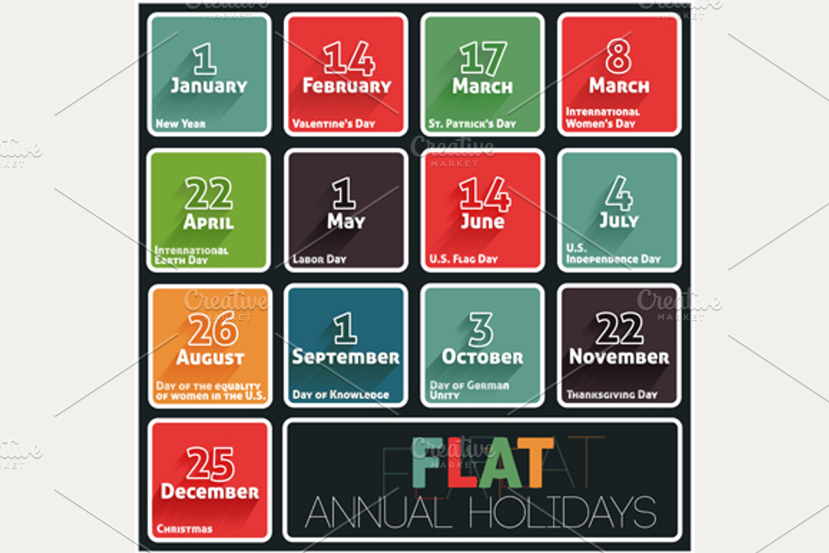 Holidays calendar