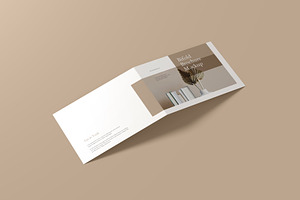 Landscape Bi-fold Brochure Mockup