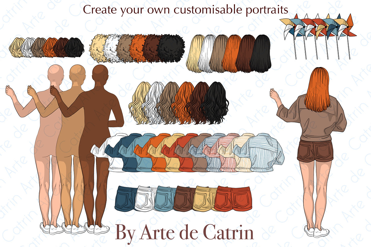 Summer Family Clipart, Beach Family, a Person Illustration by ArtedeCatrin (Photo 3 of 10)