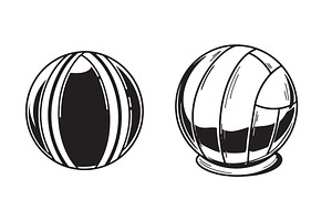 Volleyball Ball Vector Illustrations