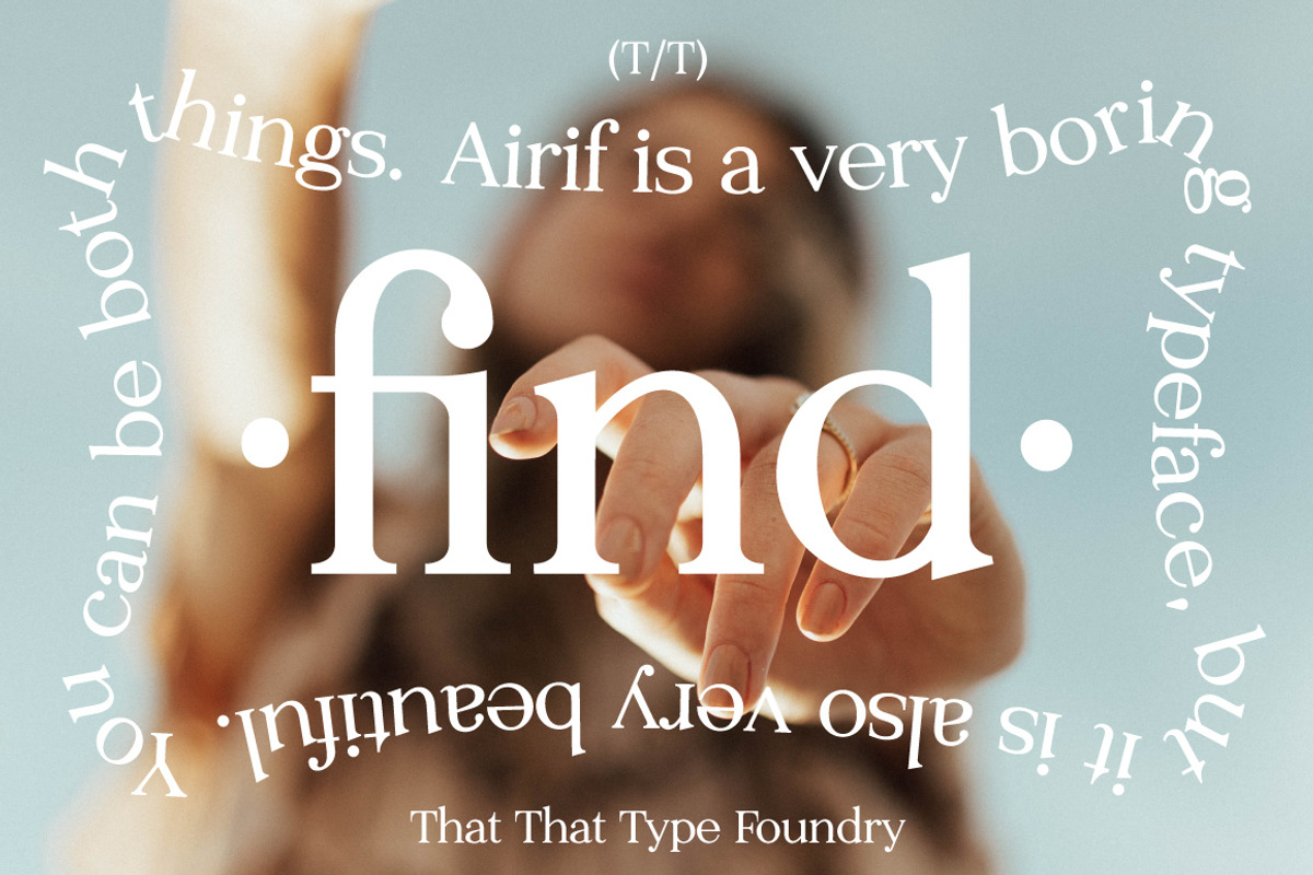 SALE: Airif - Serif Font, a Serif Font by That That Creative (Photo 8 of 10)