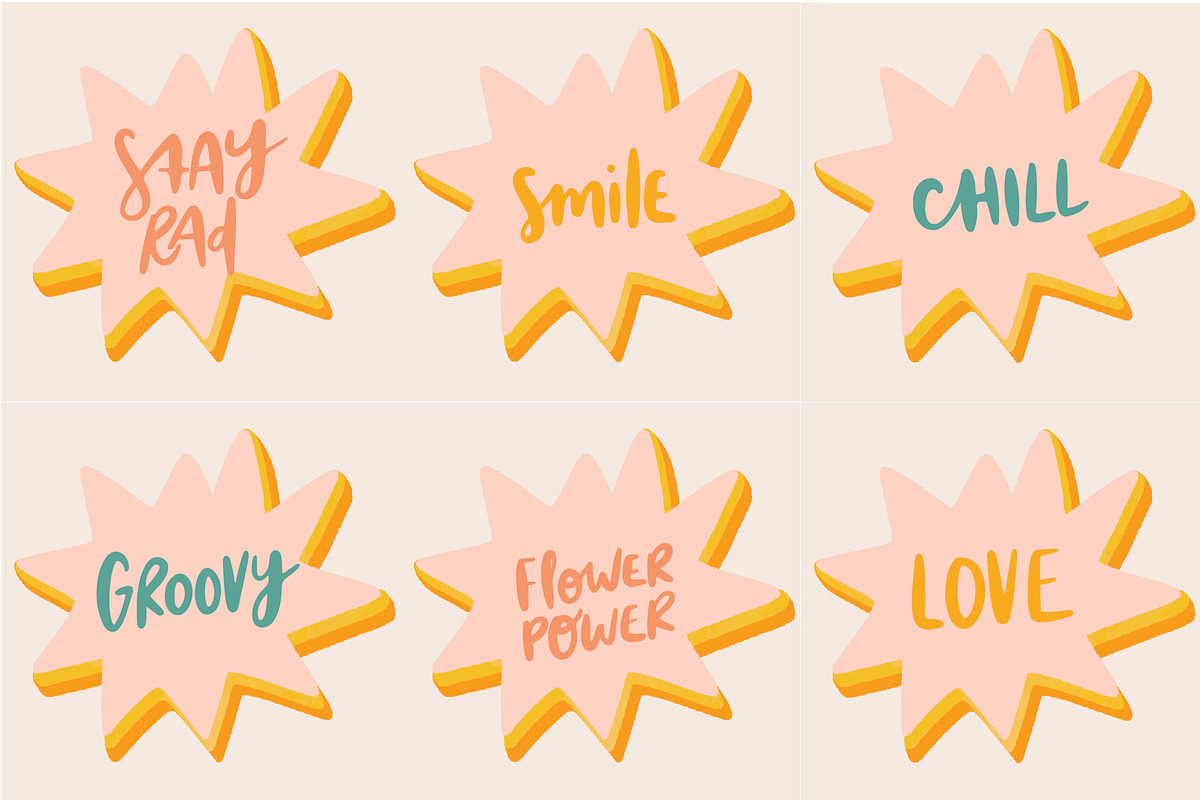 Retro Modern Hippy Logo Kit, a Branding & Logo Template by Forth and Wild (Photo 11 of 16)