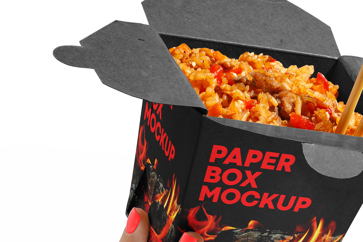 Matte Paper Noodles Box Mockup, a Packaging Mockup by Green Art (Photo 5 of 5)