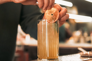 Garnishing beverage cocktail recipe barkeeper, a Food & Drink Photo by Photo Drive Studio