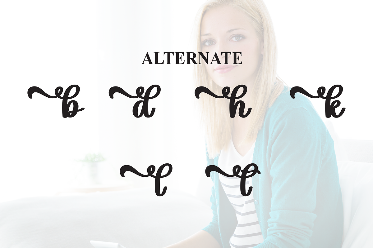 Blonde Aunty | Script Font, a Handwritten Font by Scratchones (Photo 8 of 9)