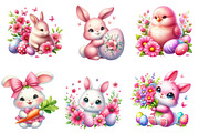 Pink Easter Watercolor Clipart, an Illustration by Dream Creation (Thumbnail 7 of 7)