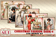 Vintage Christmas Fashion dark-4, a Person Illustration by CraftArtStory (Thumbnail 5 of 7)