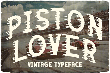 Piston Lover Retro Racing Font, a Sans Serif Font by JumboDesign