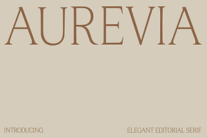 Aurevia Serif contemporary elegance., a Serif Font by kavoon