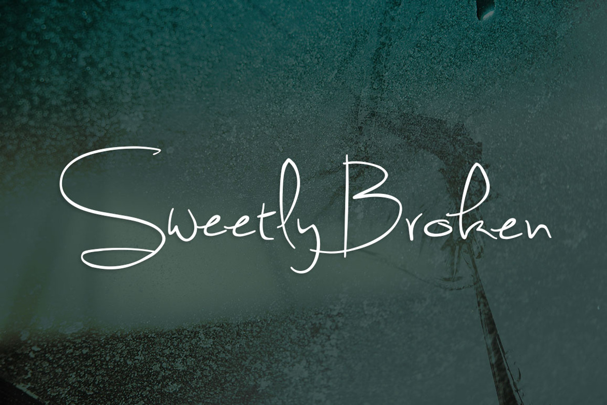 Sweetly Broken, a Script Font by Brittney Murphy Design (Photo 1 of 2)
