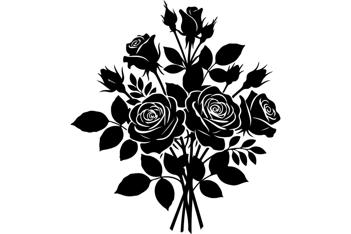 Floral Bouquet Silhouette, an Object Graphic by Creativeshirt (Photo 11 of 20)
