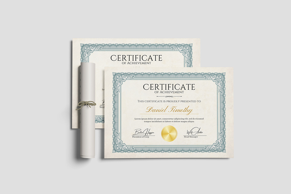 Versatile Certificate Mockup, an Advertising Mockup by bimockup (Photo 4 of 6)