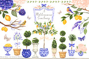 Watercolor Chinoiserie Topiary, an Illustration by RhianAwni (Thumbnail 1 of 8)