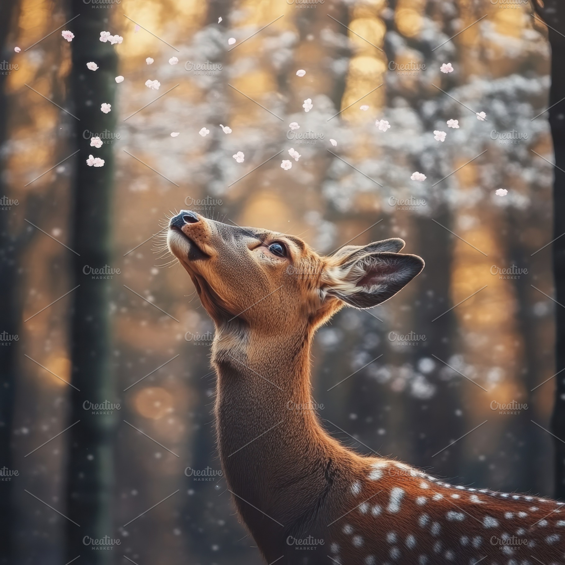 Spring Forest with Roe Deer, an Animal Photo by Virgo Studio