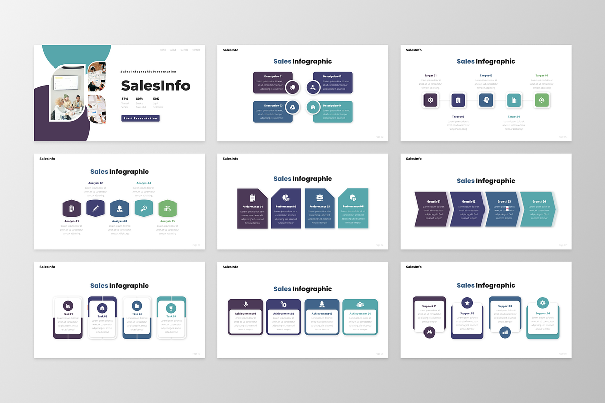 SalesInfo - Sales Infographic, a Presentation Template by GraphauseProject