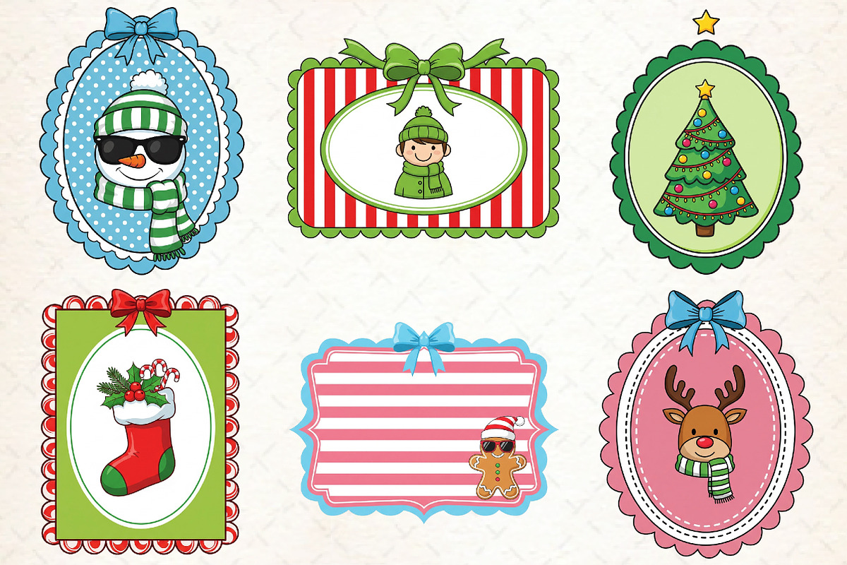 Christmas Coquette Frame Clipart Bun, an Illustration by Libby Wishes (Photo 2 of 8)