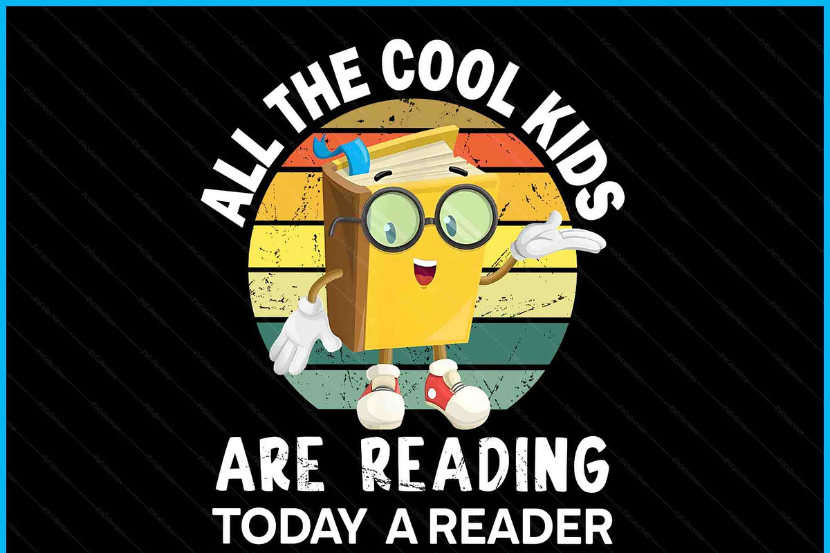 Education Cool Kids Reading SVG PNG, a Graphic by Creativeusart (Photo 3 of 4)