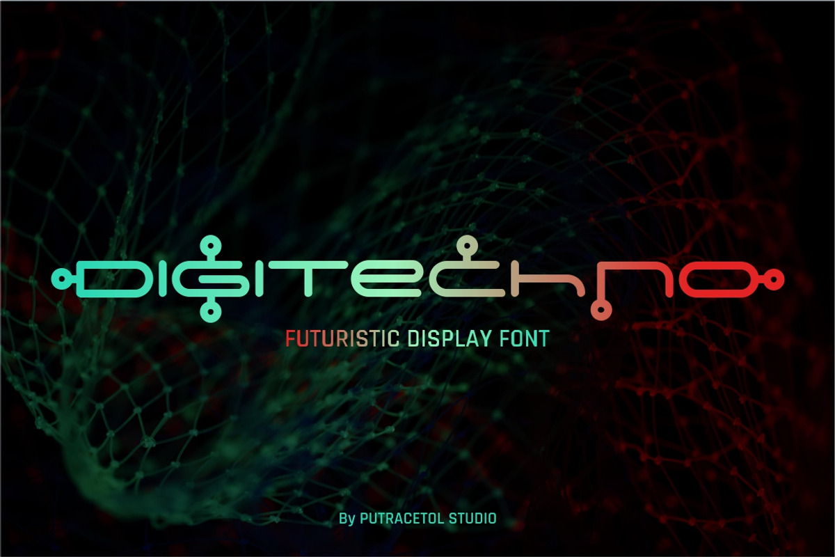 Digitechno - Futuristic Display Font