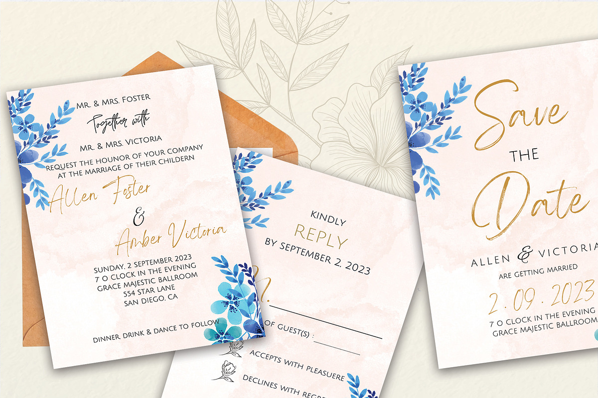 Wedding Invitation Card Template, an Invitation Template by FakhiiDesigns (Photo 5 of 7)