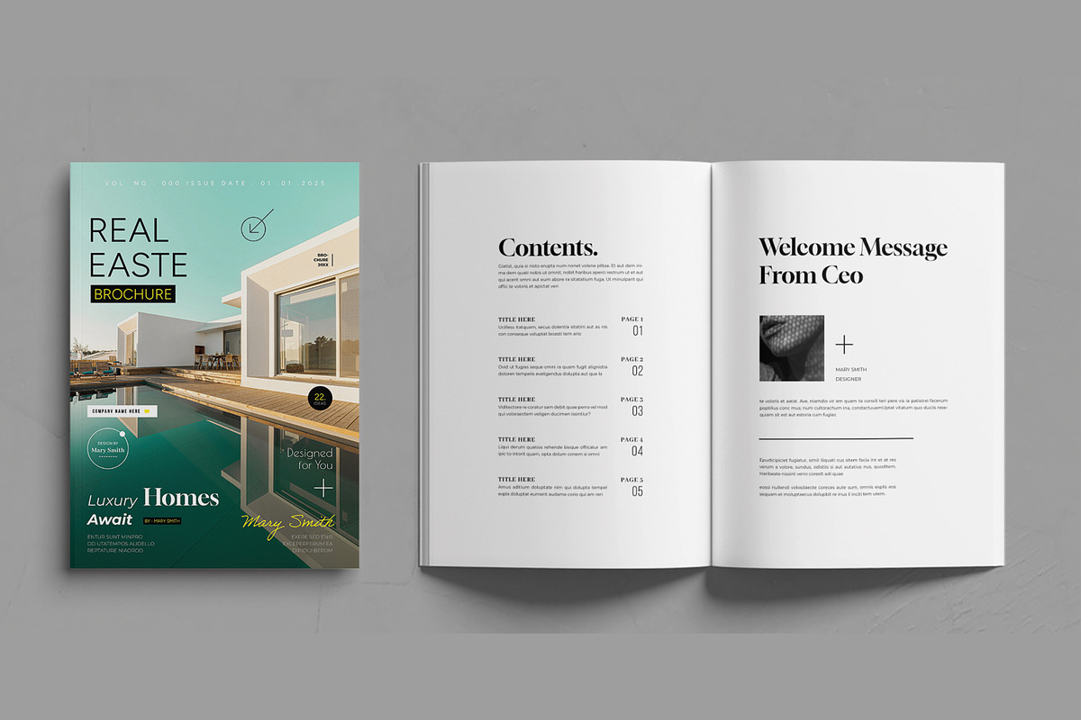 Real Estate Brochure Template, a Brochure Template by MightyDesign (Photo 2 of 8)