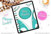 Abstract Circles Digi Planner Cover, a Stationery Template by dCipollo Designs (Thumbnail 2 of 4)